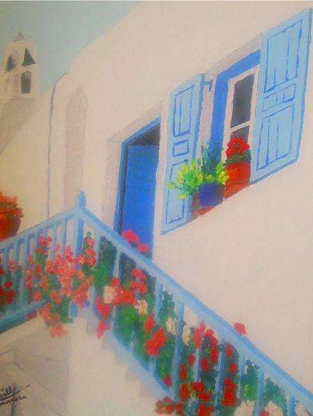 escalier en grèce